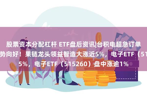 股票资本分配杠杆 ETF盘后资讯|台积电超急订单激增，半导体复苏态势向好！果链龙头领益智造大涨近5%，电子ETF（515260）盘中涨逾1%