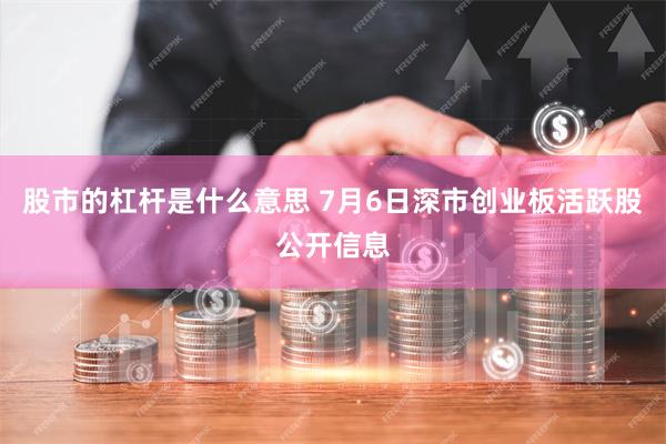 股市的杠杆是什么意思 7月6日深市创业板活跃股公开信息