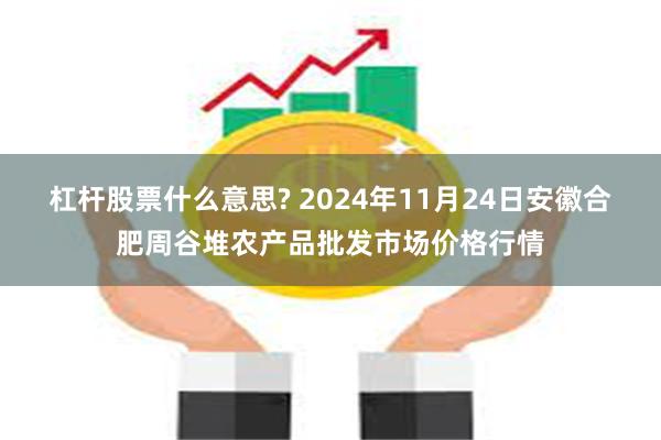 杠杆股票什么意思? 2024年11月24日安徽合肥周谷堆农产品批发市场价格行情