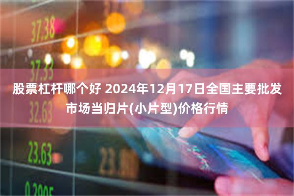 股票杠杆哪个好 2024年12月17日全国主要批发市场当归片(小片型)价格行情